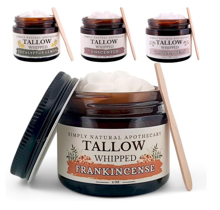 Beef Tallow Skin Care Balm for Hands, Feet, and Body